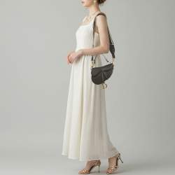 Pre Owned Dior Saddle Mini Black Leather Shoulder Bag