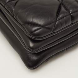 Pre Owned Dior Caro Mini Black Macrocannage Leather Bag