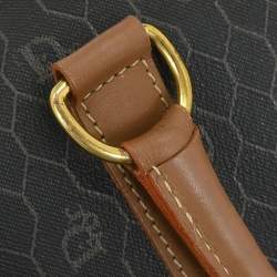 Pre Owned Christian Dior Black Brown Honeycomb Duffle Bag