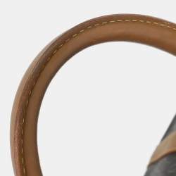 Pre Owned Christian Dior Black Brown Honeycomb Duffle Bag