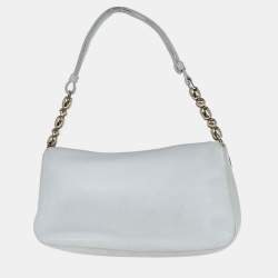 Pre Owned حقيبة ديور ماليس جلد أزرق فاتح