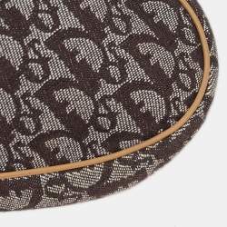 Pre Owned Dior Saddle Brown Trotter Canvas Saddle Bag