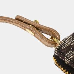 Pre Owned Dior Saddle Brown Trotter Canvas Saddle Bag