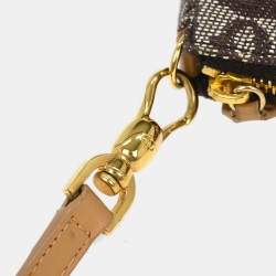 Pre Owned Dior Saddle Brown Trotter Canvas Saddle Bag