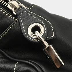 مملوكة مسبقًا Christian Dior Black CD Logos Plate Handbag