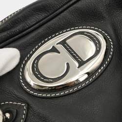 مملوكة مسبقًا Christian Dior Black CD Logos Plate Handbag