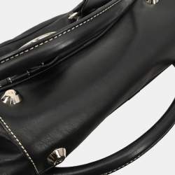 مملوكة مسبقًا Christian Dior Black CD Logos Plate Handbag