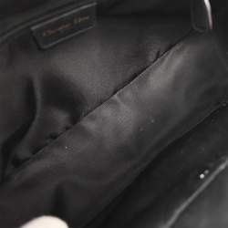 Pre Owned Dior Double Saddle Black Leather Shoulder Bag