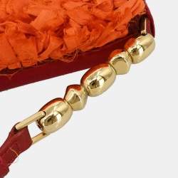 Pre Owned حقيبة يد ديور كريستيان ماليس قماش أحمر