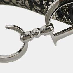 Pre Owned Dior Saddle Black Trotter Canvas Bag