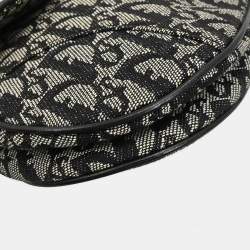 Pre Owned Dior Saddle Black Trotter Canvas Bag