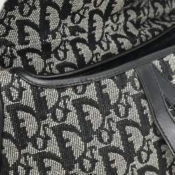 Pre Owned Dior Saddle Black Trotter Canvas Bag