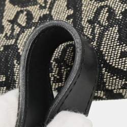 Pre Owned Dior Saddle Black Trotter Canvas Bag