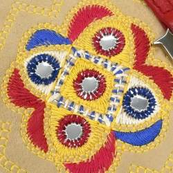 مملوكة مسبقًا Christian Dior Saddle Beige Red Suede Saddle Bag