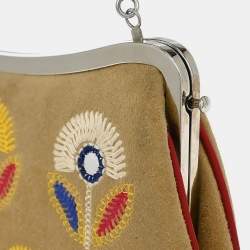 مملوكة مسبقًا Christian Dior Saddle Beige Red Suede Saddle Bag