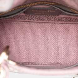 Pre Owned Dior Pink Mini Embroidered Canvas Toile De Jouy Lady D Lite