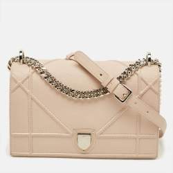 Pre Owned Dior Diorama Medium Pink Leather Shoulder Bag