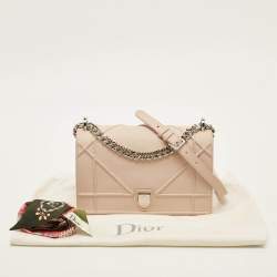 Pre Owned Dior Diorama Medium Pink Leather Shoulder Bag