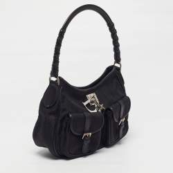 Pre Owned حقيبة هوبو ديور لوفلي نايلون ديوريسيمو سوداء