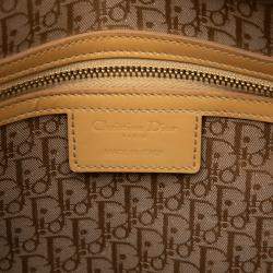 Pre Owned Dior Brown Large Patent Cannage Lady Dior