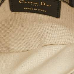 Pre Owned حقيبة حزام ديور سادال جلد وقماش نقش شعار الماركة أزرق