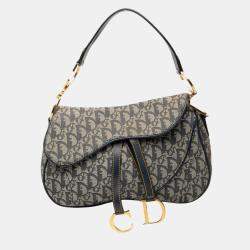 مملوكة مسبقًا Dior Blue Diorissimo Canvas Double Saddle Bag