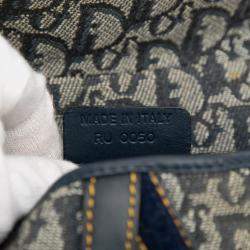 Pre Owned حقيبة سادل مزدوجة دينم أزرق ديوريسيمو ديور