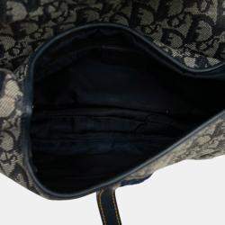 Pre Owned حقيبة سادل مزدوجة دينم أزرق ديوريسيمو ديور