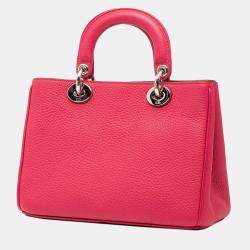 Pre Owned حقيبة ديوريسيمو صغيرة جلد زهري ديور