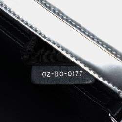 Pre Owned Dior Silver Baby Patent Microcannage Diorama Crossbody