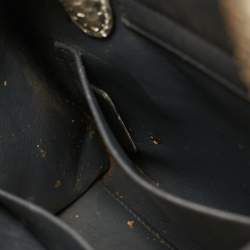 Pre Owned Dior Diorever Mini Silver Python Top Handle Bag