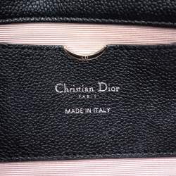 Pre Owned Dior Black Grained Calfskin Diorama Pochette Clutch