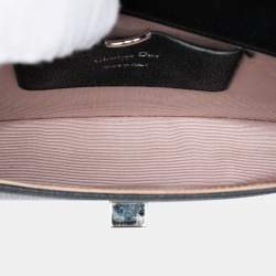 Pre Owned Dior Black Grained Calfskin Diorama Pochette Clutch