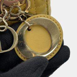 Pre Owned حقيبة يد ديور ليدي ديور 2 وسيلة زيتوني جلد لامبسكين صغيرة