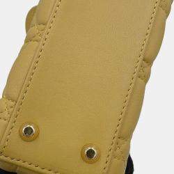 Pre Owned حقيبة يد ديور ليدي ديور 2 وسيلة زيتوني جلد لامبسكين صغيرة