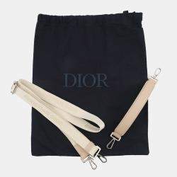 Pre Owned Dior Sahara 2-Way Bucket Bag Beige Raffia Leather Rubber