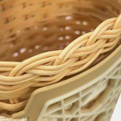 Pre Owned Dior Sahara 2-Way Bucket Bag Beige Raffia Leather Rubber