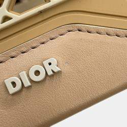 Pre Owned Dior Sahara 2-Way Bucket Bag Beige Raffia Leather Rubber