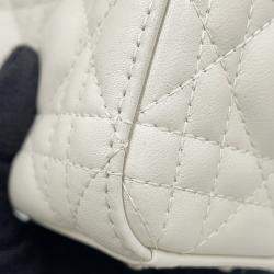 مملوكة مسبقًا Dior Lady Dior Canage 2Wayhandbag Latte White Lambskin Rhinestone Size Mini