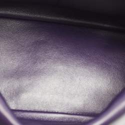 Pre Owned حقيبة ديور بي ديور صغيرة جلد رمادي مع مقبض علوي ومشبك