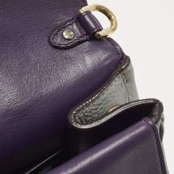 Pre Owned حقيبة ديور بي ديور صغيرة جلد رمادي مع مقبض علوي ومشبك