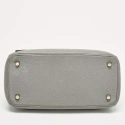 Pre Owned حقيبة ديور بي ديور صغيرة جلد رمادي مع مقبض علوي ومشبك