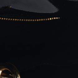 Pre Owned Dior Lady Dior Mini Patent Leather Top Handle Bag