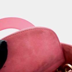 Pre Owned Dior Lady Dior Mini Mosaic Of Mirrors Calfskin Leather Top Handle Bag