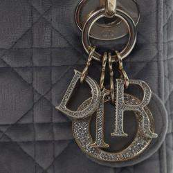 Pre Owned Dior Lady Dior Mini Velvet Top Handle Bag