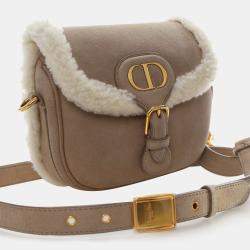 Pre Owned Dior Bobby Small Shearling Shoulder Bag