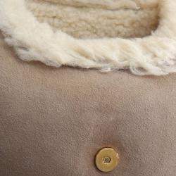 Pre Owned Dior Bobby Small Shearling Shoulder Bag