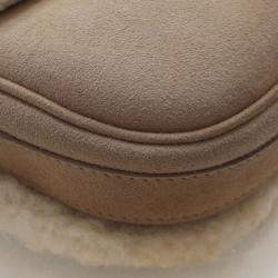 Pre Owned Dior Bobby Small Shearling Shoulder Bag