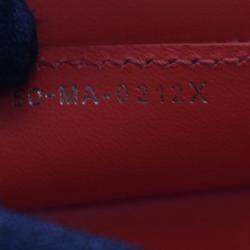 Pre Owned Dior Caro Cannage Small Orange Calfskin Leather Shoulder Bag