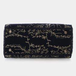 مملوكة مسبقًا Dior Lady D-Lite Medium Embroidered Canvas Top Handle Bag